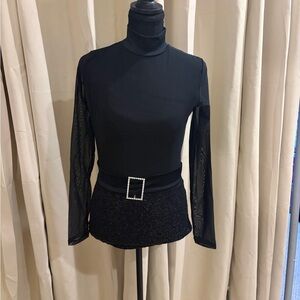 Elegant Black Jazz Dance Costume